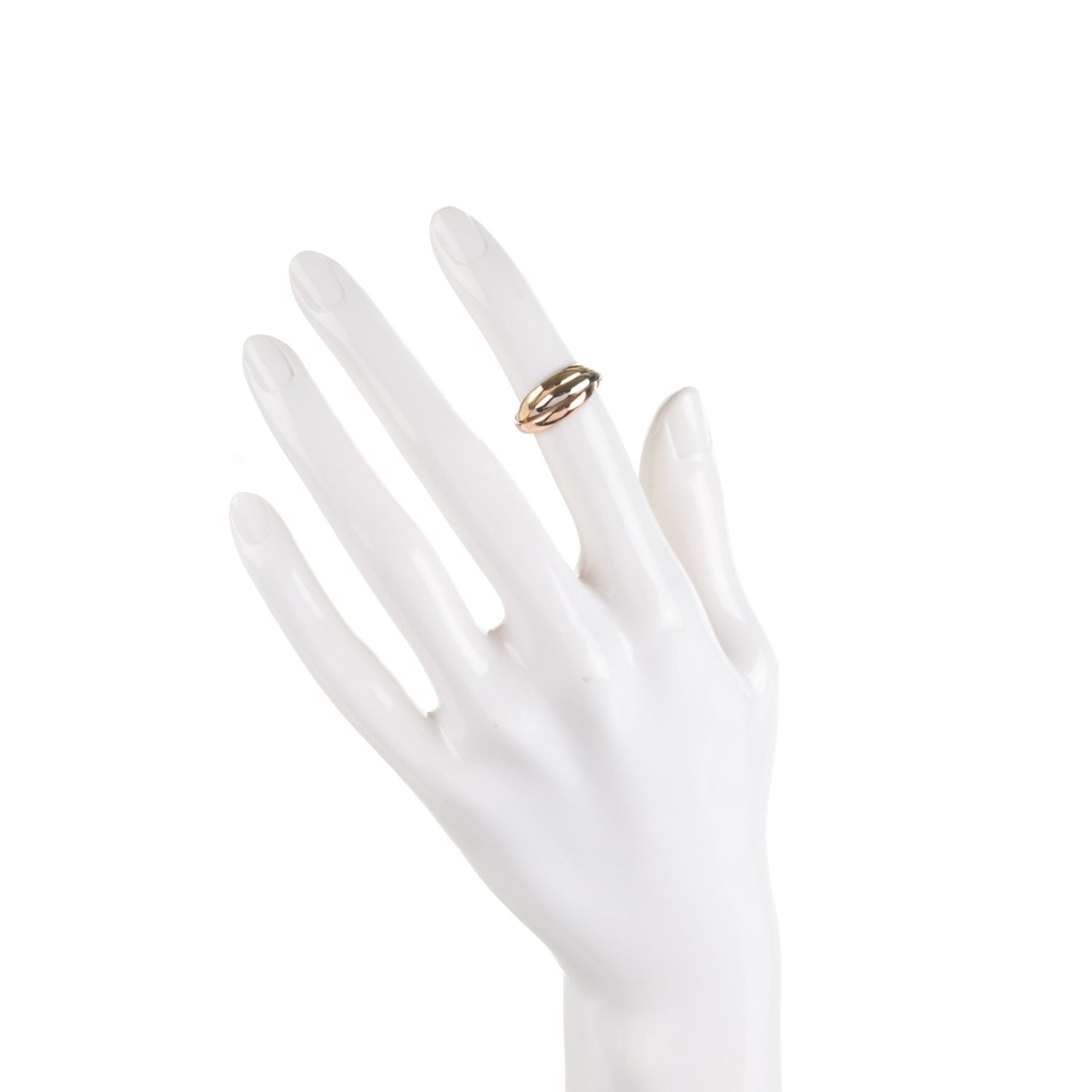 18K Pink Yellow White Gold Small Trinity Ring 48 4.5