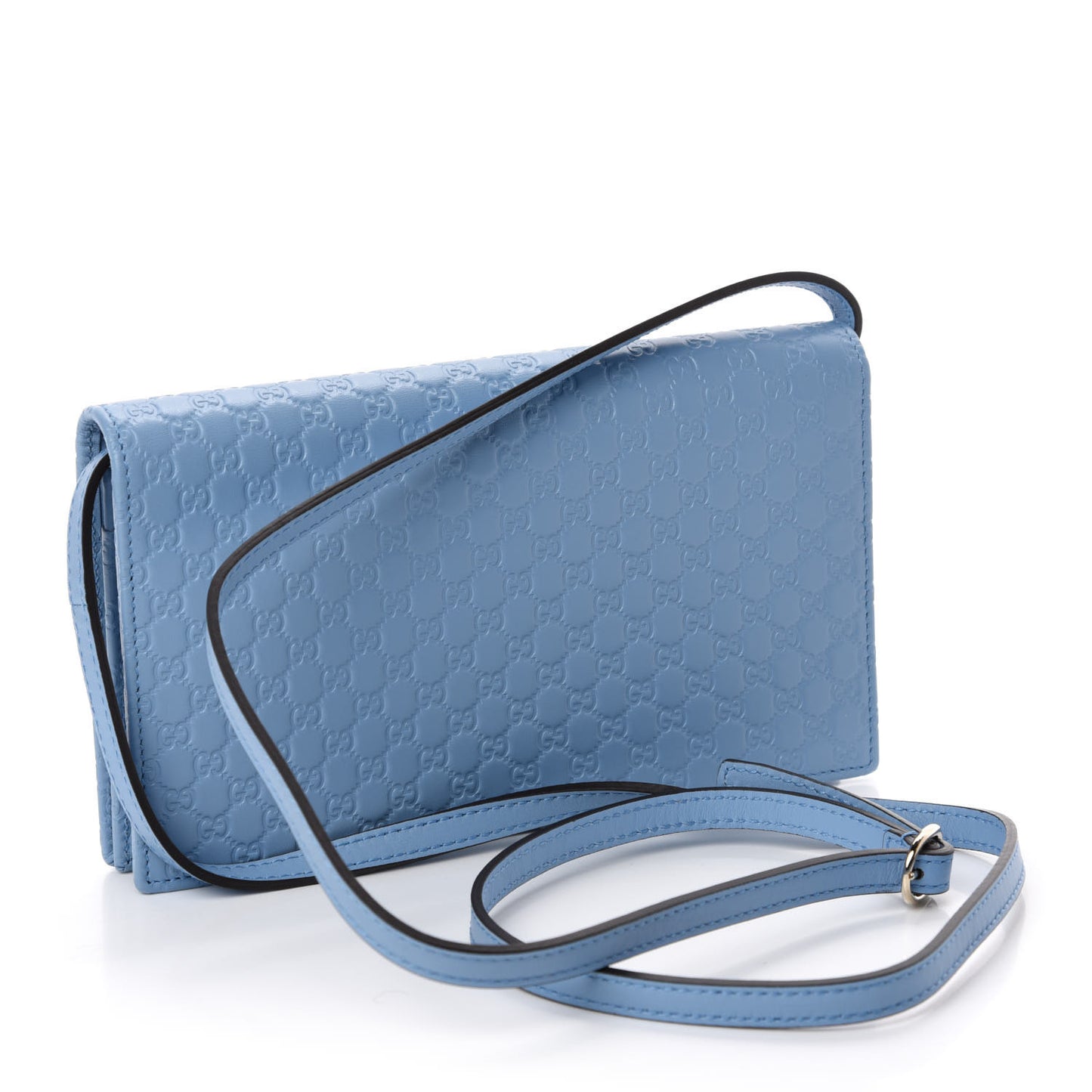 Microguccissima Crossbody Wallet Mineral Blue