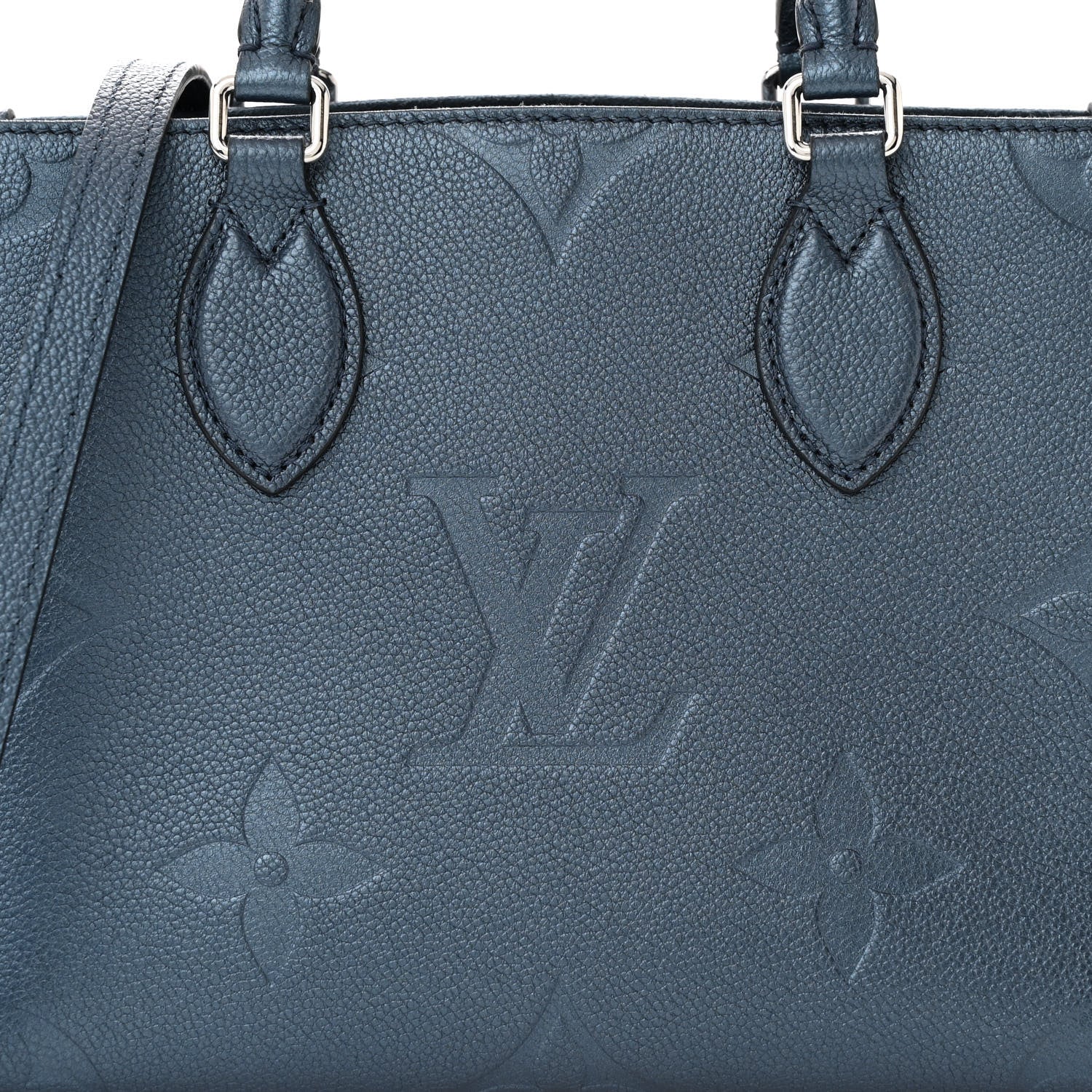 Louis Vuitton Metallic Empreinte Monogram Giant Onthego PM Navy Nacre 7 of 9