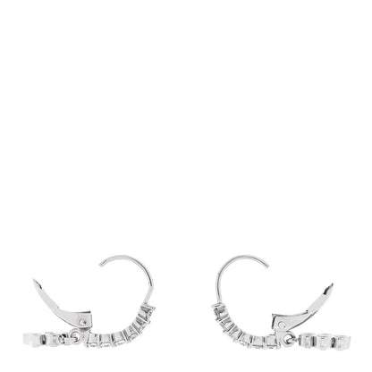 Parker & West by FASHIONPHILE 14K White Gold Diamond .50ctw Bezel Flower Drop Earrings 3 of 5