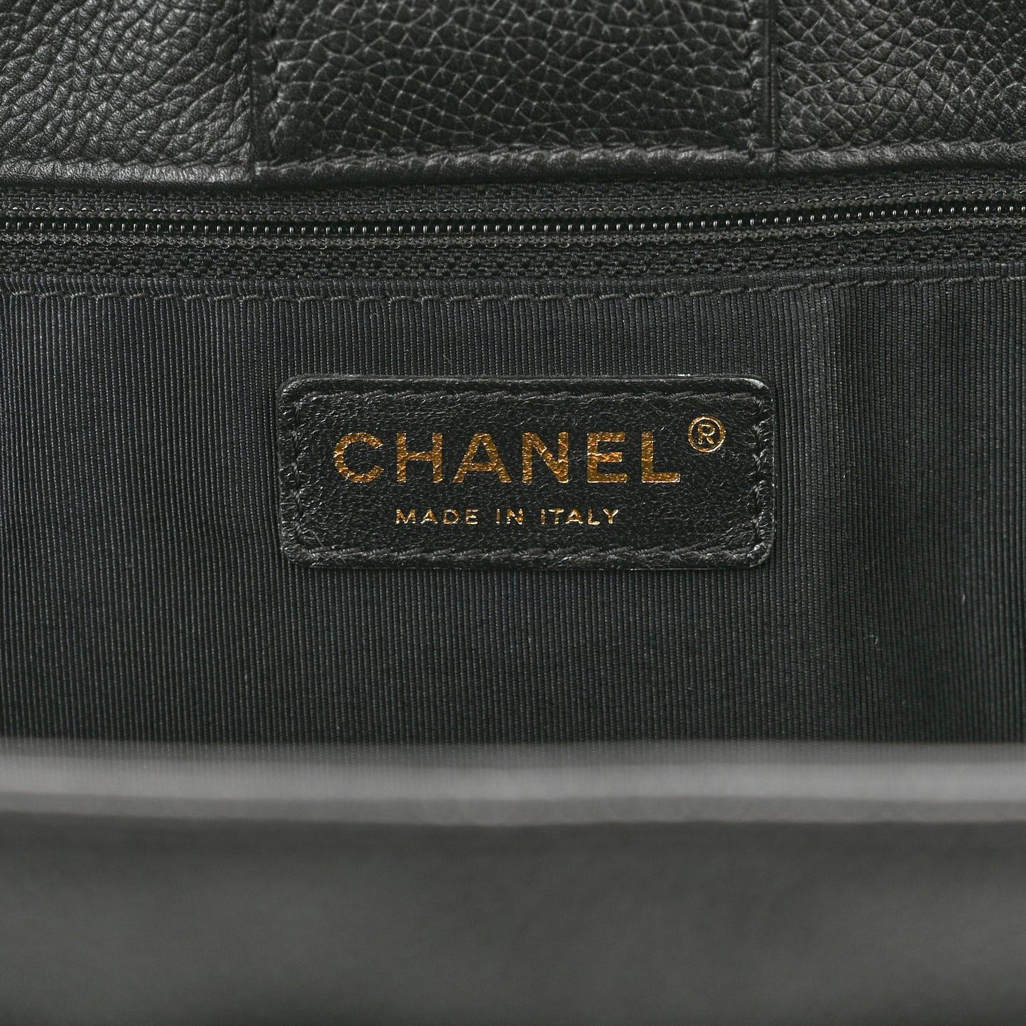 Calfskin Cerf Executive Shopper Tote Black