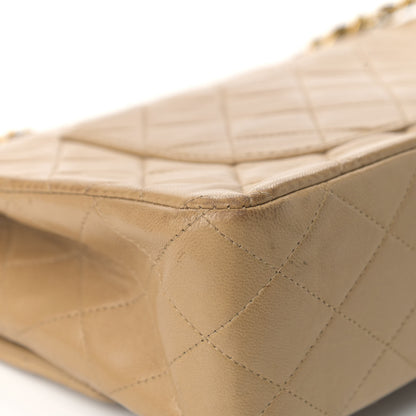 Chanel Lambskin Quilted Medium Double Flap Beige 10 of 23