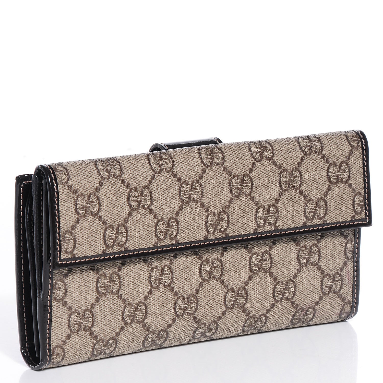 Gucci GG Plus Monogram Icon Bar Continental Flap Wallet Dark Brown 3 of 7
