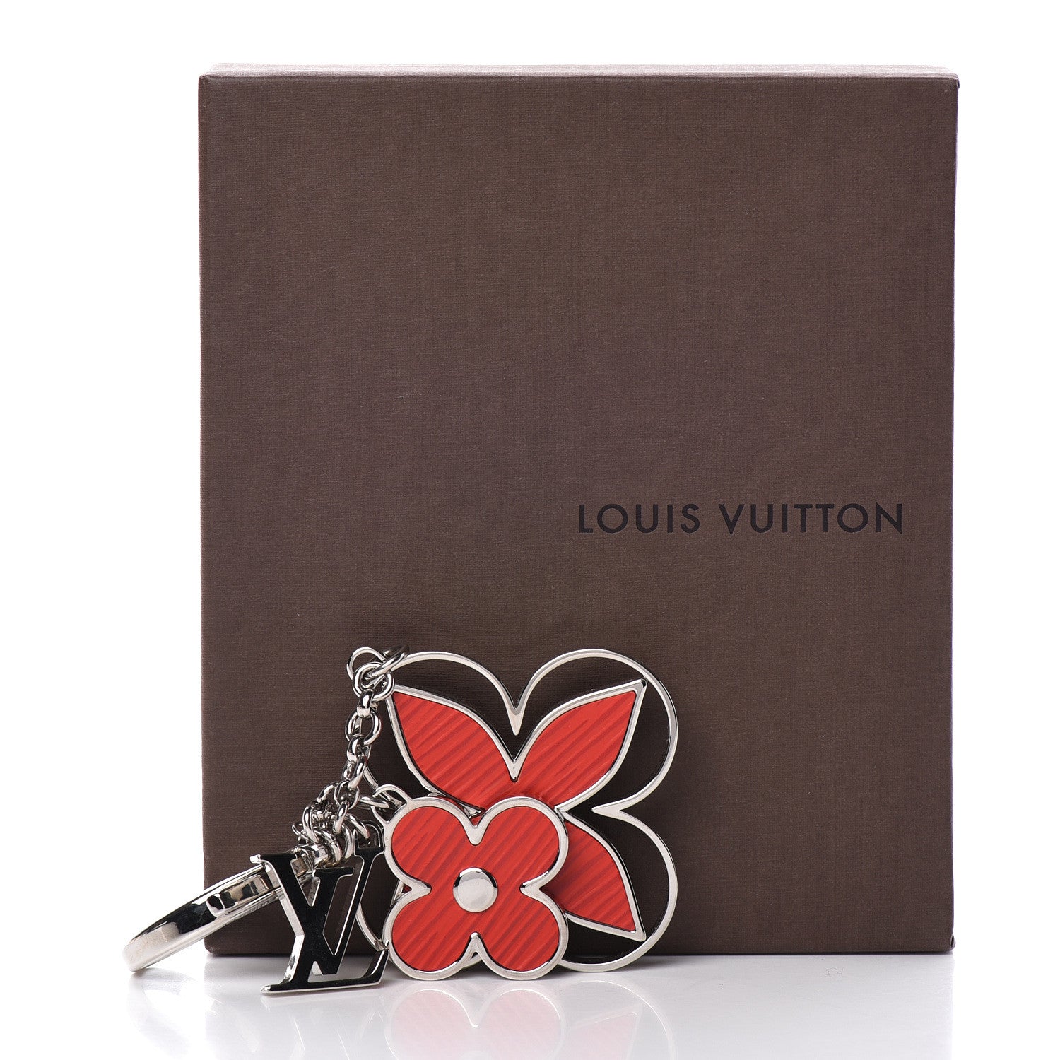 Louis Vuitton Fleur d Epi Bag Charm Red 4 of 4