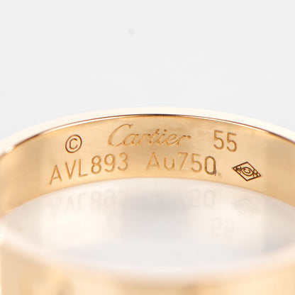 Cartier 18K Yellow Gold 4mm LOVE Wedding Band Ring 55 7.25 4 of 6
