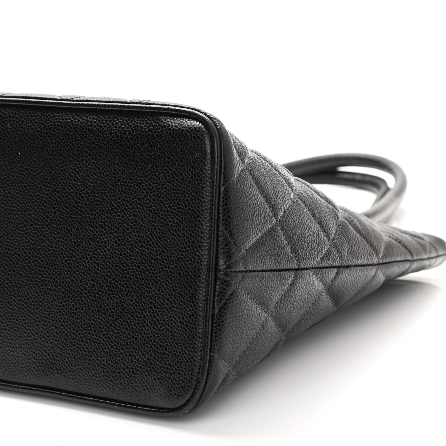 Caviar Quilted Medallion Tote Black