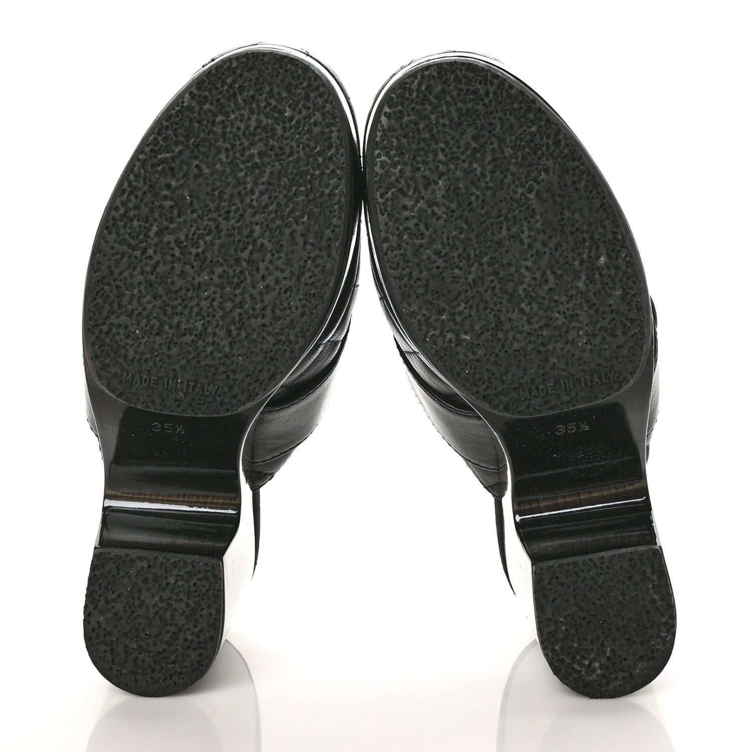 Chanel Lambskin Quilted CC Turn Lock Clogs 35.5 Black 5 of 8