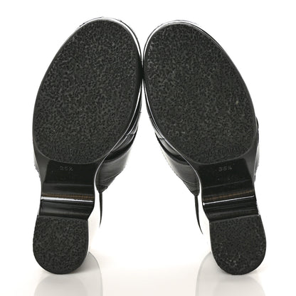 Chanel Lambskin Quilted CC Turn Lock Clogs 35.5 Black 5 of 8