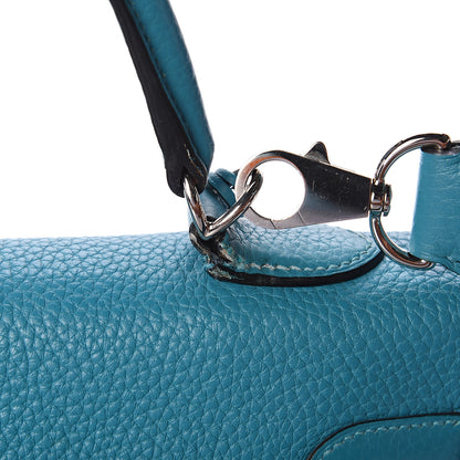 Hermes Taurillon Clemence Kelly Retourne 35 Bleu Izmir 27 of 33