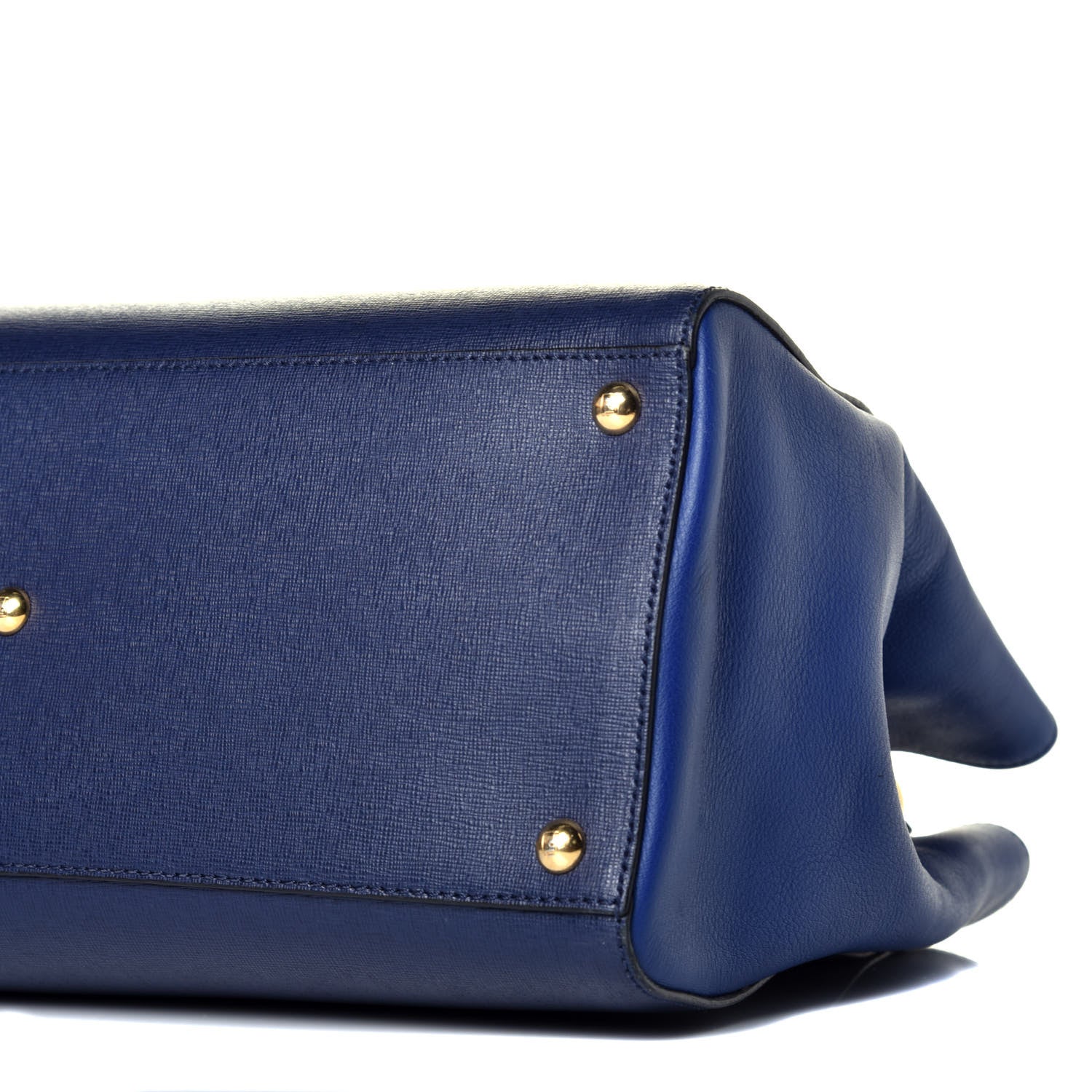 Fendi Vitello Elite Regular 2Jours Tote Blue 10 of 11