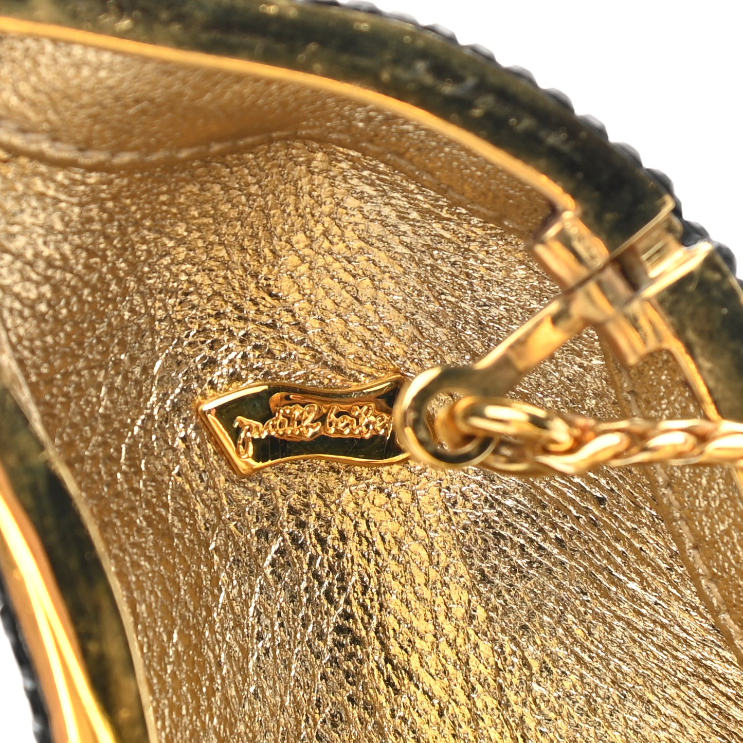 Swarovski Crystal Black Bear Minaudiere Clutch Black