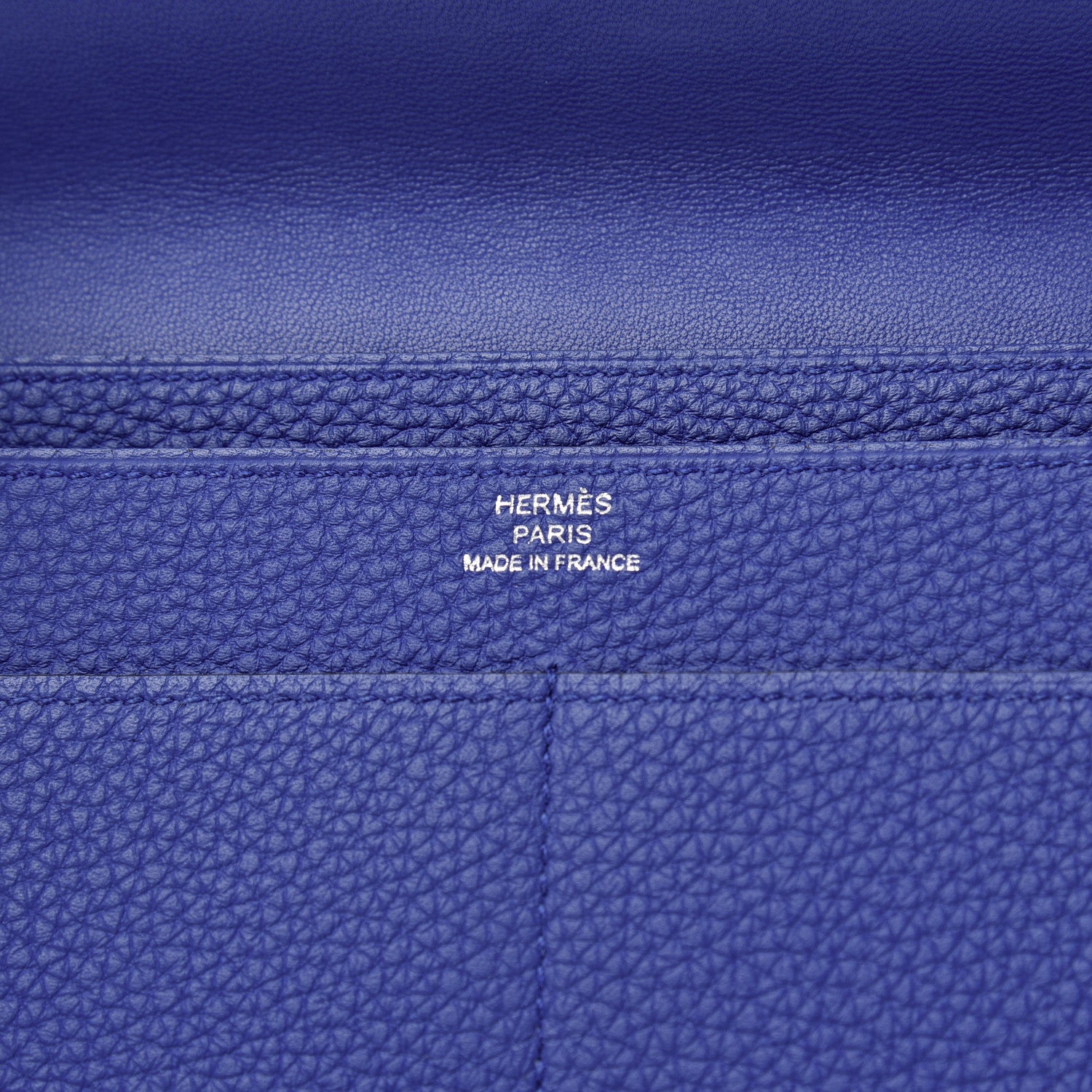 Hermes Togo Dogon Duo Wallet Bleu Electrique 7 of 12