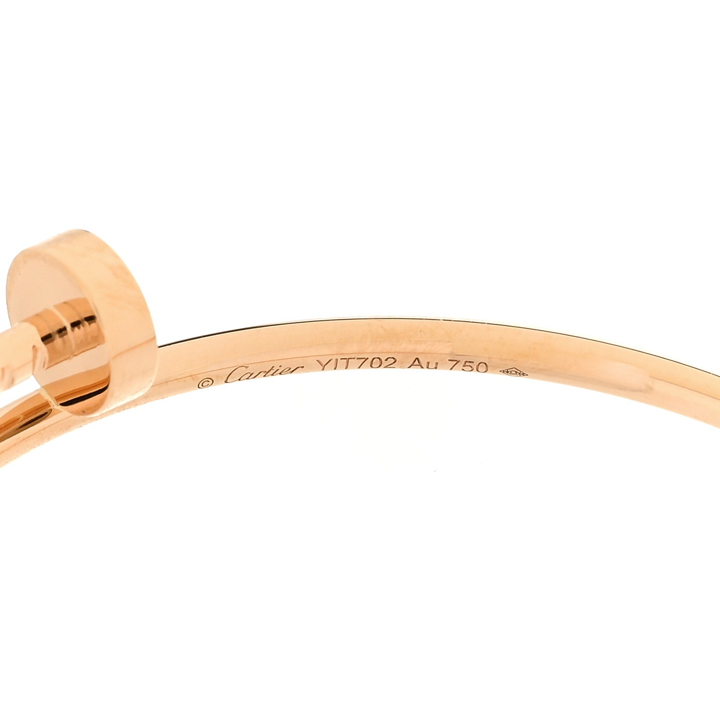 18K Pink Gold Large Juste Un Clou Hoop Earrings
