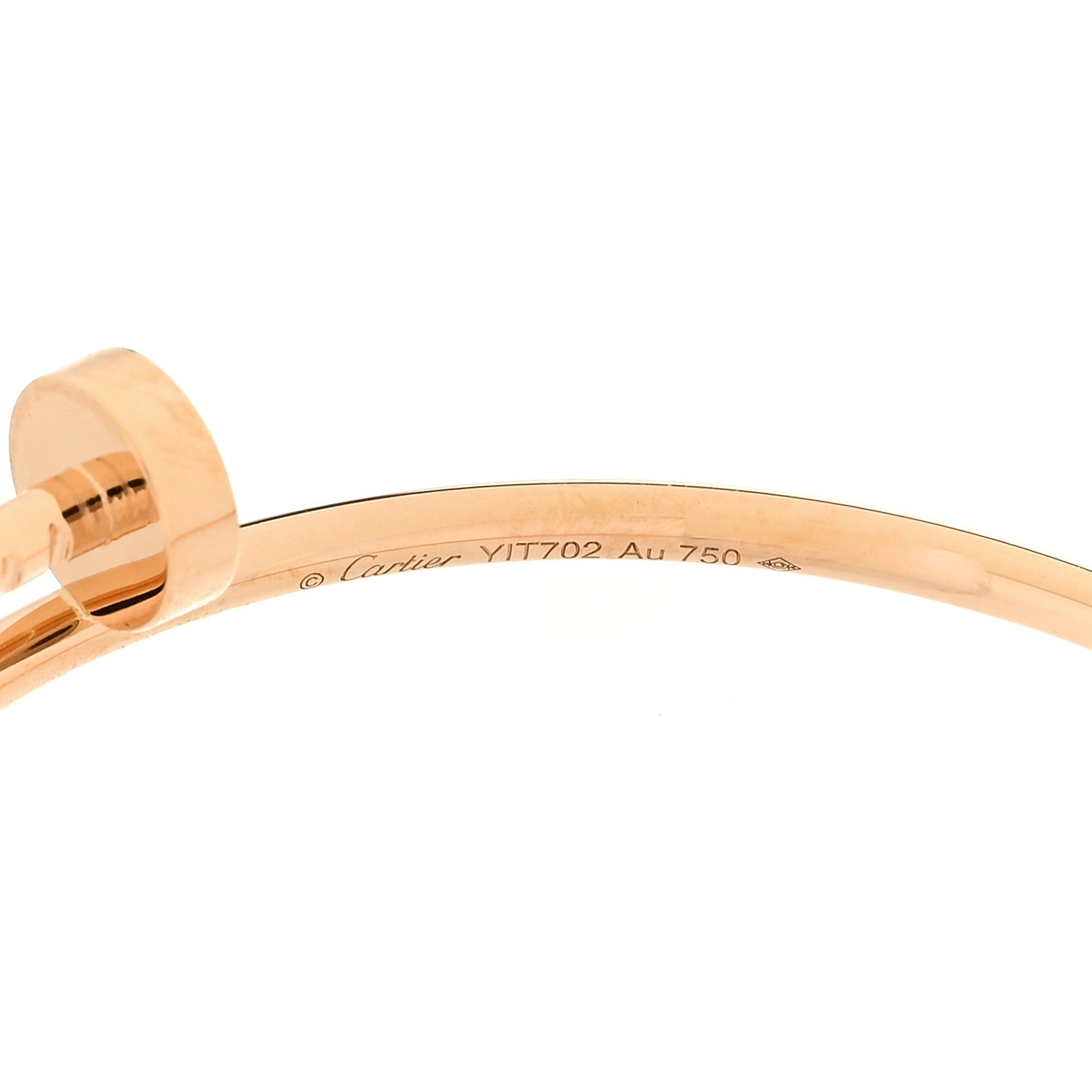 Cartier 18K Pink Gold Large Juste Un Clou Hoop Earrings 4 of 5