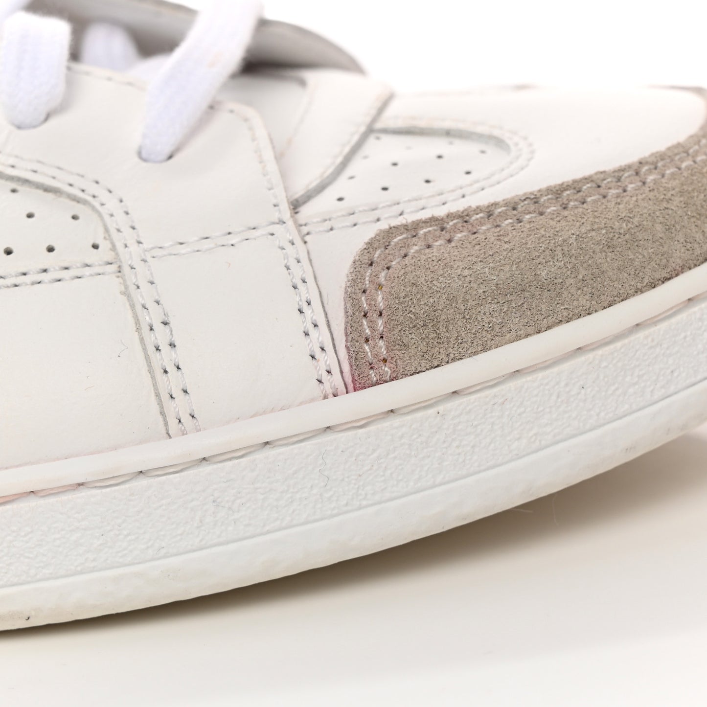 Calfskin Suede Dior Star Low Top Sneakers 36.5 White Black