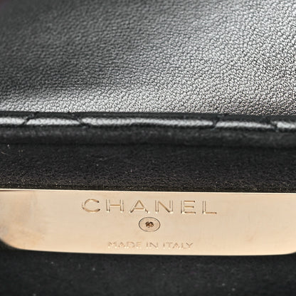 Chanel Lambskin Quilted Chain Around Clutch On Chain Black 6 of 10