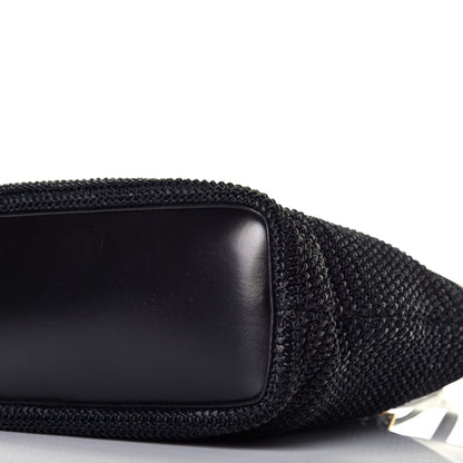 Saint Laurent Calfskin Raffia Mini Tote Black 8 of 8