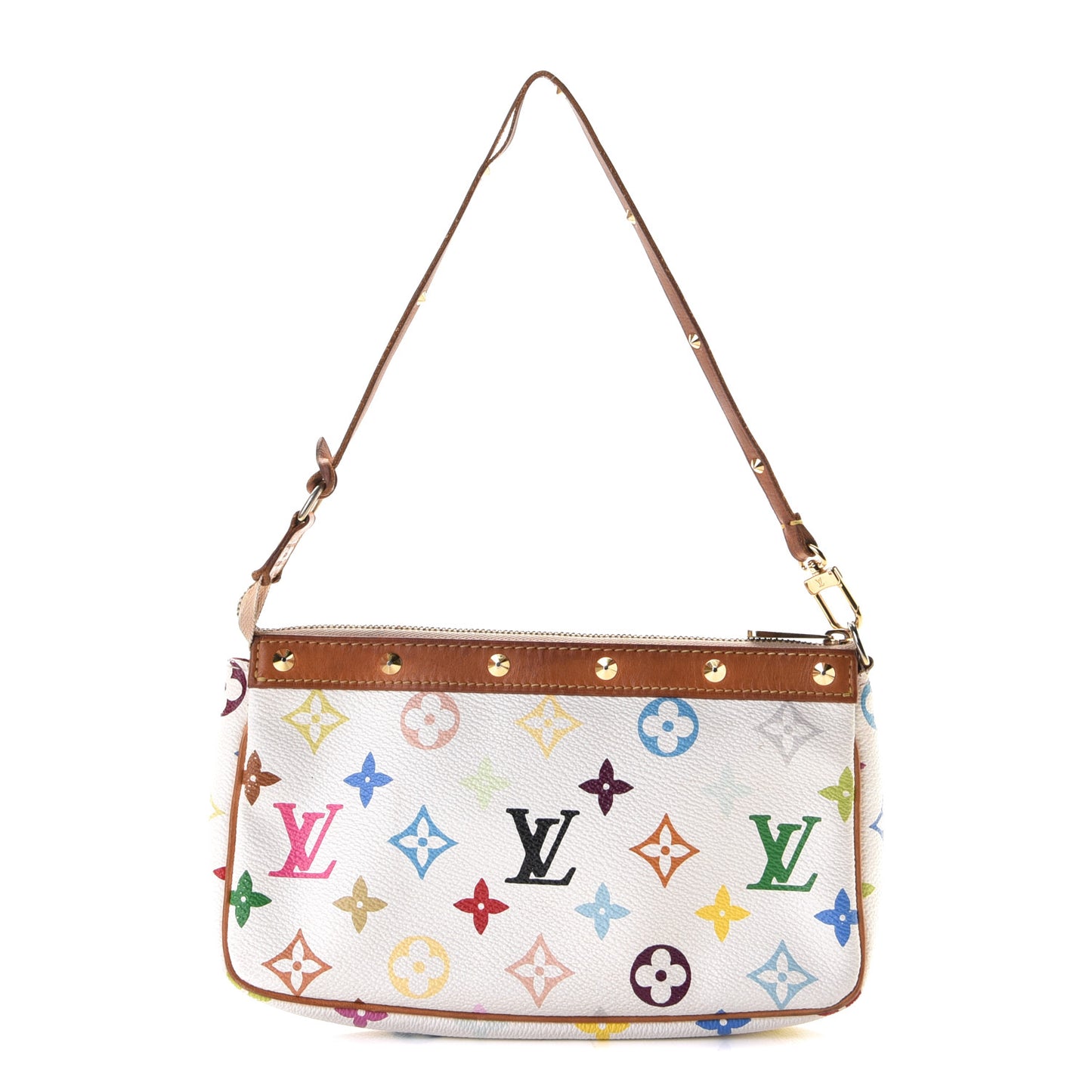 Monogram Multicolor Pochette Accessories White