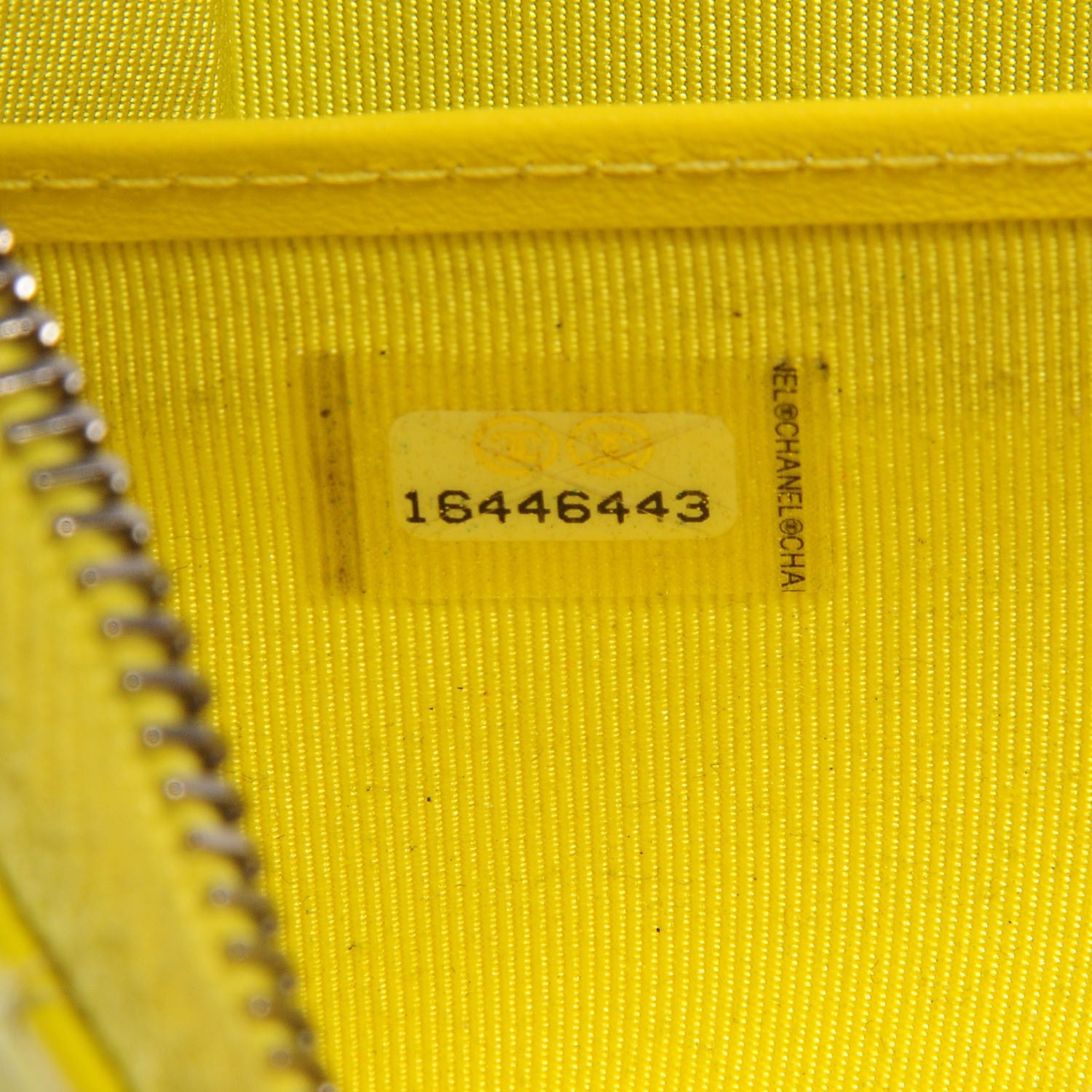 Chanel Patent Quilted Large Gusset Zip Around Wallet Yellow 7 of 7