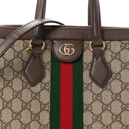 Gucci GG Supreme Monogram Web Medium Ophidia Tote Bag Brown 8 of 10