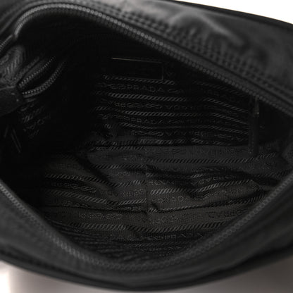 Prada Re-Nylon Vela Saffiano Pocket Double Zip Shoulder Bag Black 5 of 10