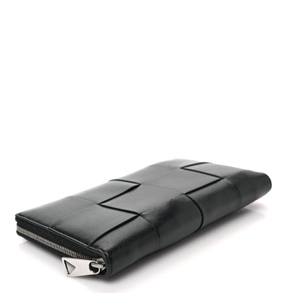 Bottega Veneta Nappa Maxi Intrecciato Zip Around Wallet Black 4 of 6