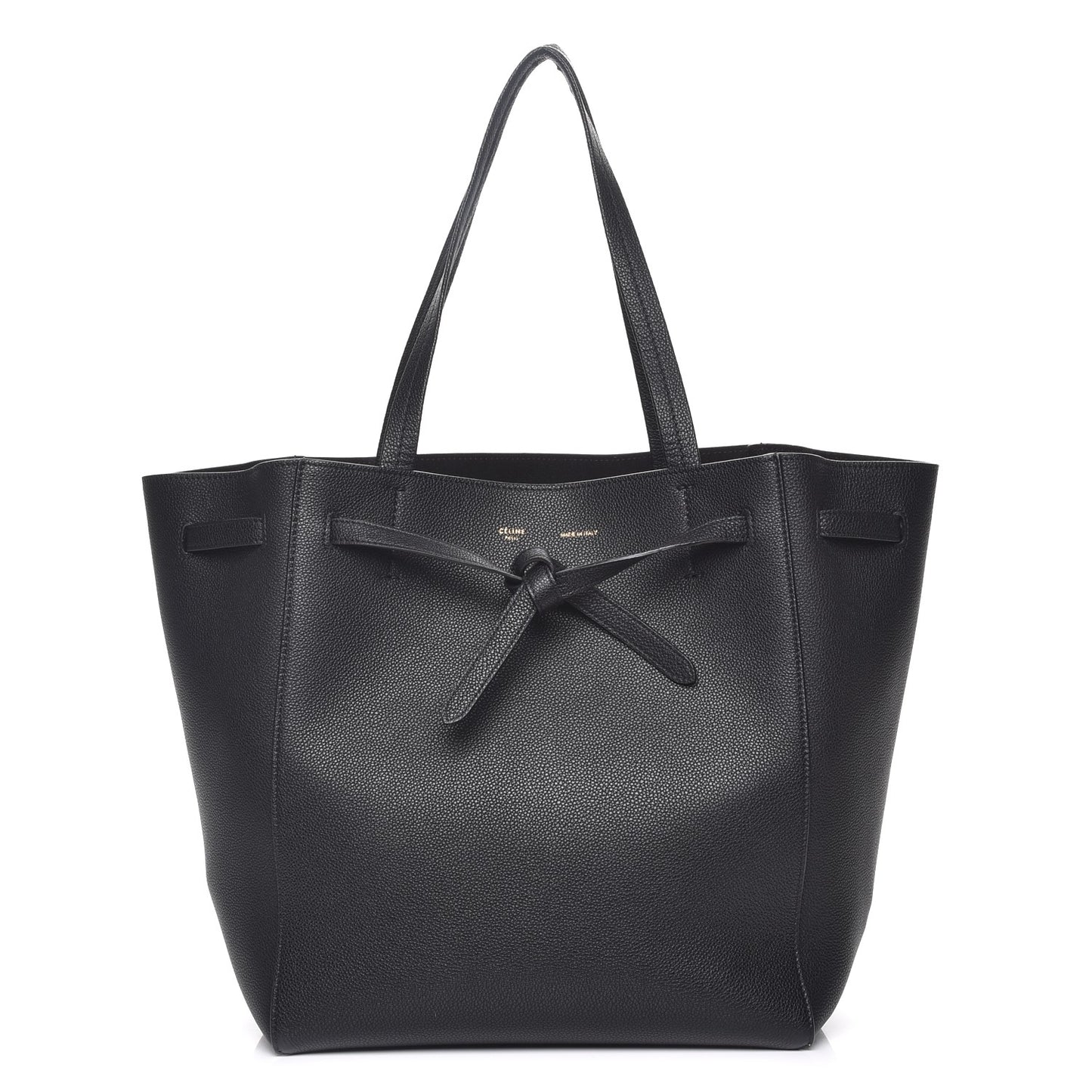 Soft Grained Calfskin Small Belt Cabas Phantom Black