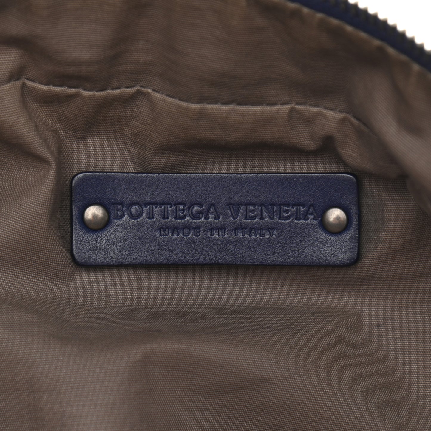 Calfskin Intrecciato Belt Bag Blue