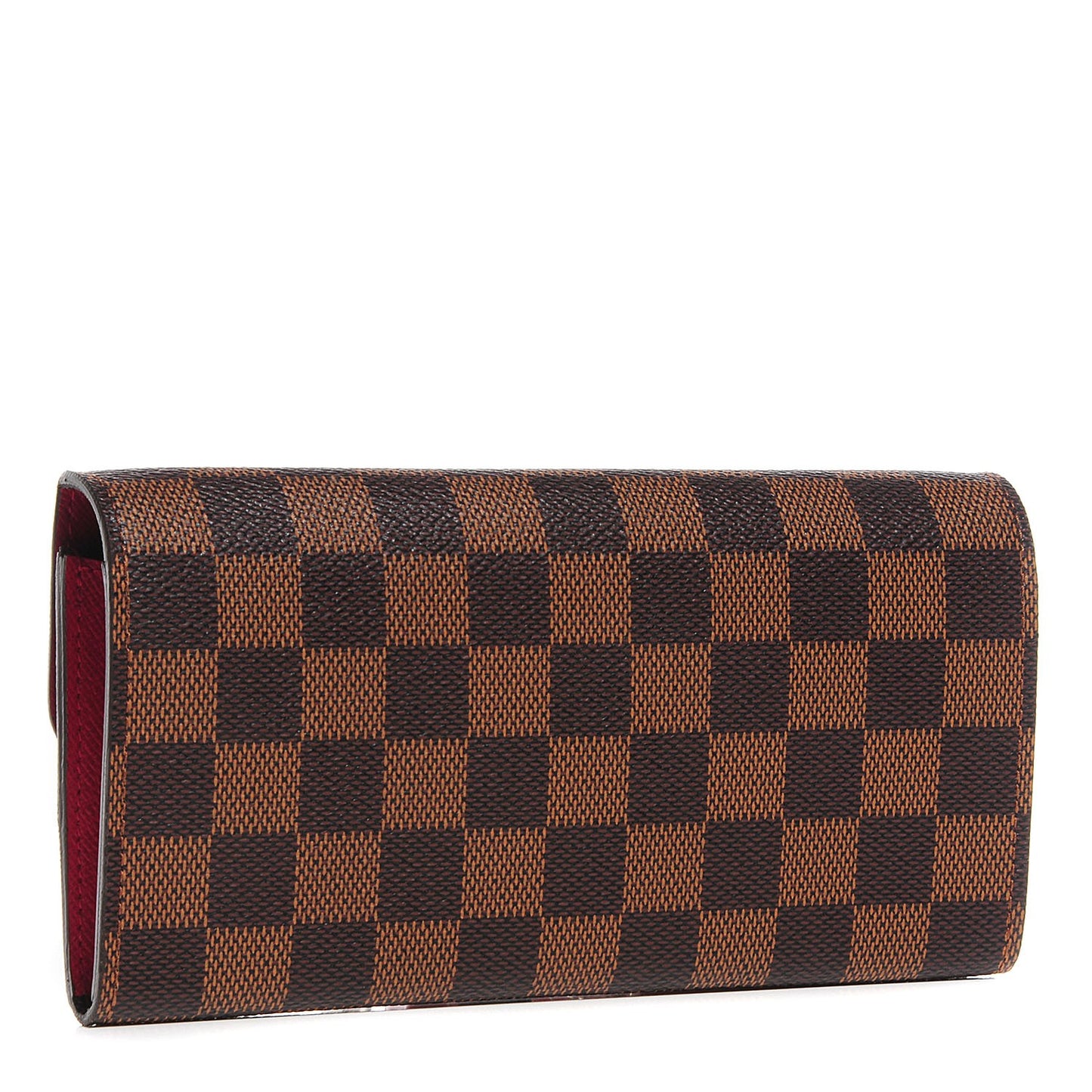 Damier Ebene Emilie Wallet Red
