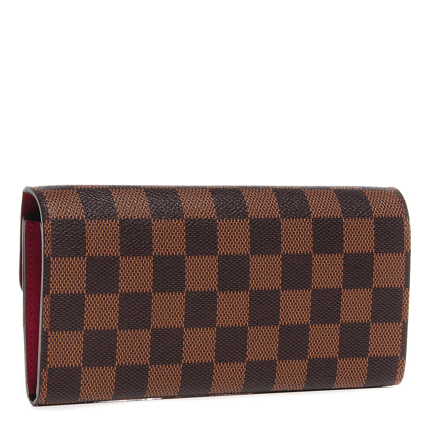 Louis Vuitton Damier Ebene Emilie Wallet Red 3 of 8