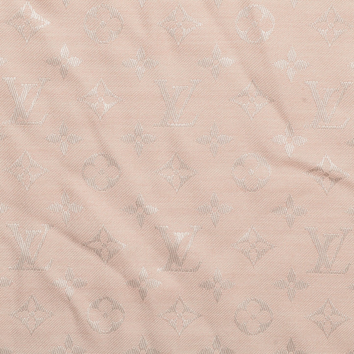 Silk Wool Monogram Denim Shawl Rose