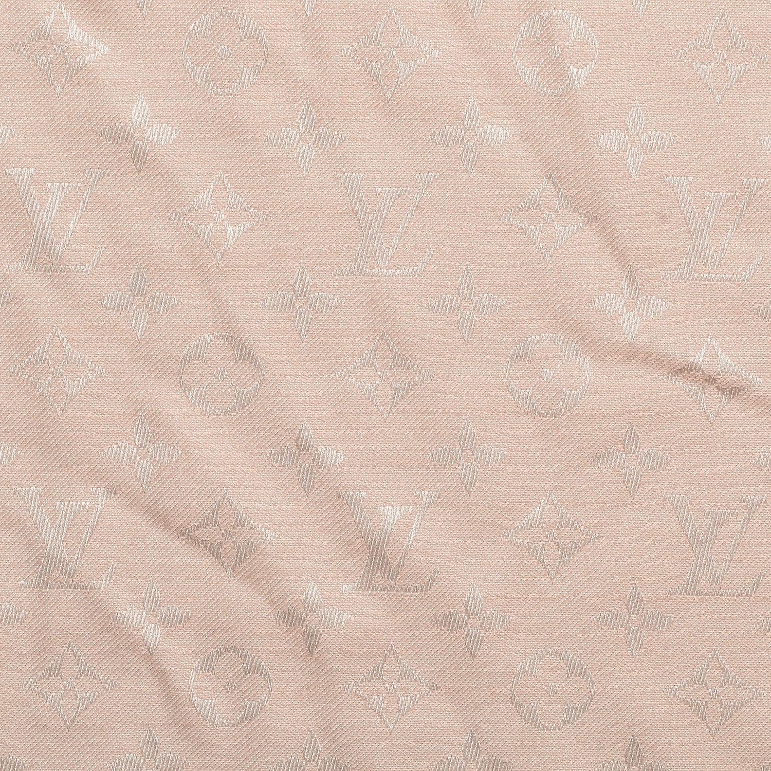 Louis Vuitton Silk Wool Monogram Denim Shawl Rose 3 of 5