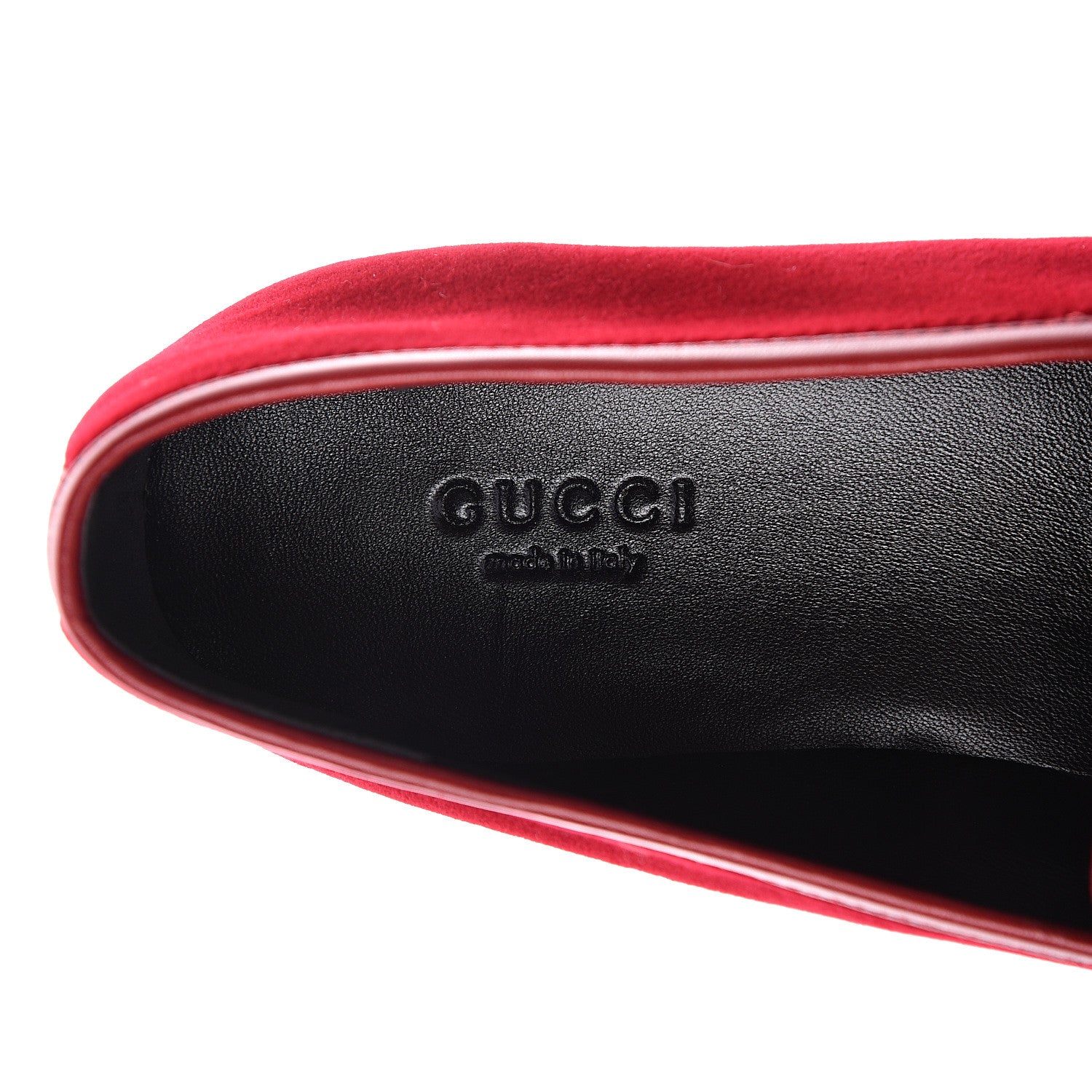 Gucci Velvet Horsebit Womens Jordaan Loafers 39 Hibiscus Red 5 of 8