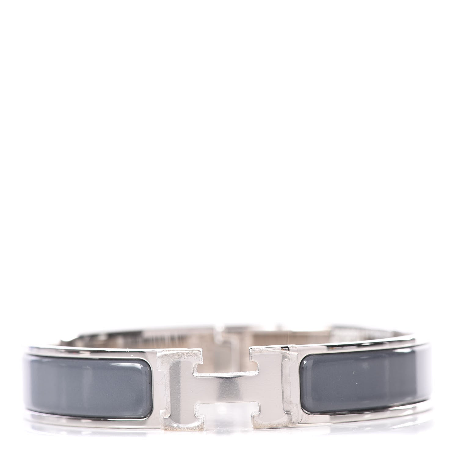 Hermes Enamel Narrow Clic Clac H Bracelet GM Ardoise 1 of 4