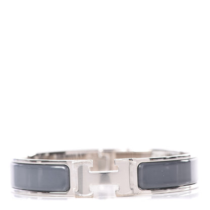Hermes Enamel Narrow Clic Clac H Bracelet GM Ardoise 1 of 4
