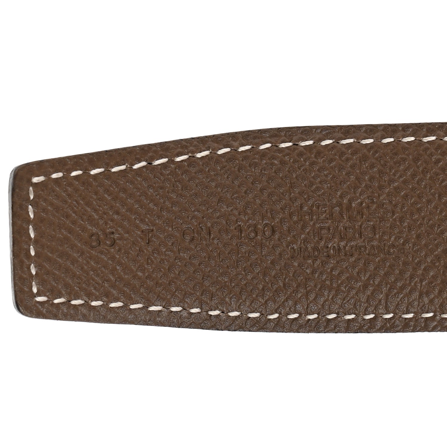 Hermes Swift Epsom H Belt 85 85 34 Black Etoupe 3 of 6