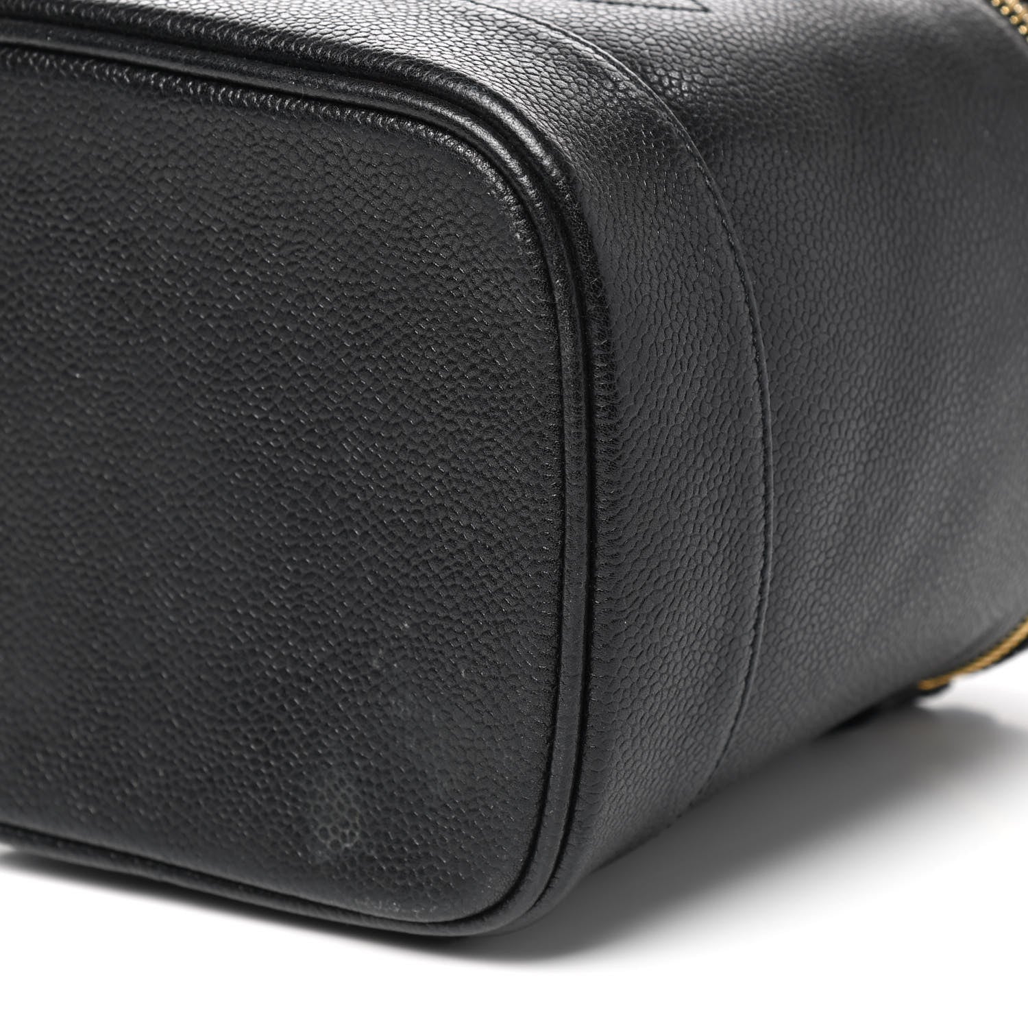 Chanel Caviar Vanity Cosmetic Case Black 10 of 13