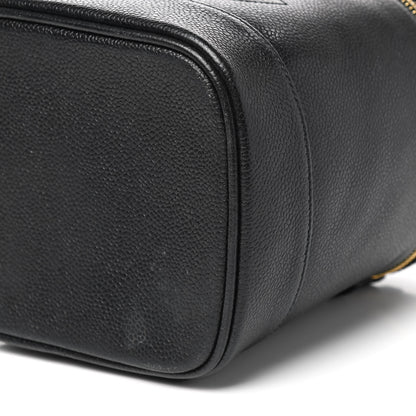 Chanel Caviar Vanity Cosmetic Case Black 10 of 13