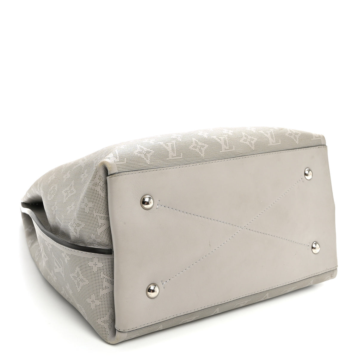 Louis Vuitton Reverse Mahina Carmel Hobo Gris Souris Gray 4 of 9