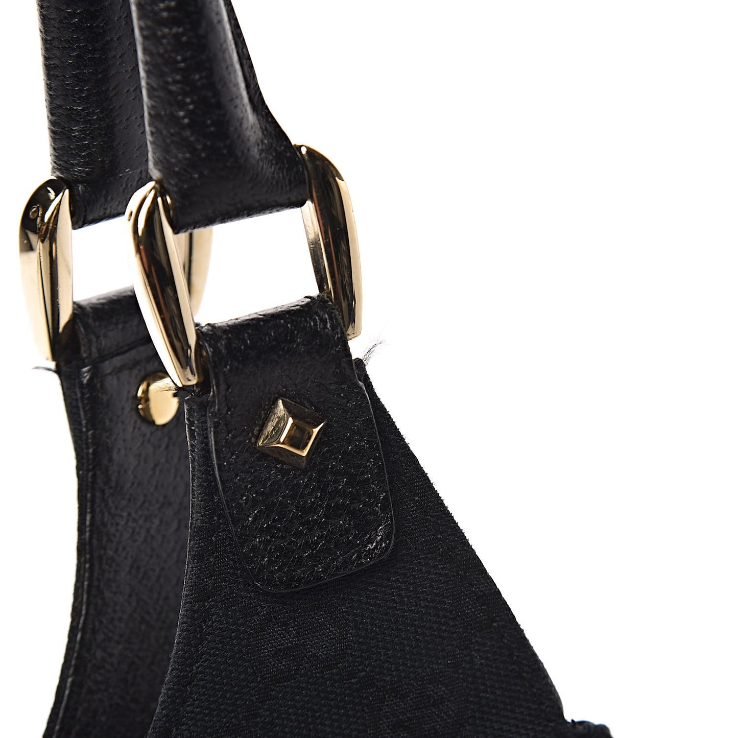 Monogram Calfskin Large Bardot Tote Black