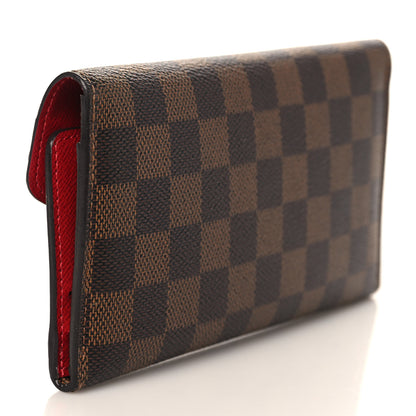 Louis Vuitton Damier Ebene Josephine Wallet Red 4 of 9
