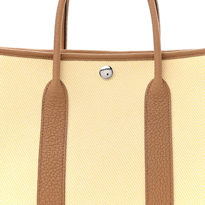 Hermes Twill H Negonda Garden Party 30 TPM Ecru Jaune De Naples Biscuit 6 of 9