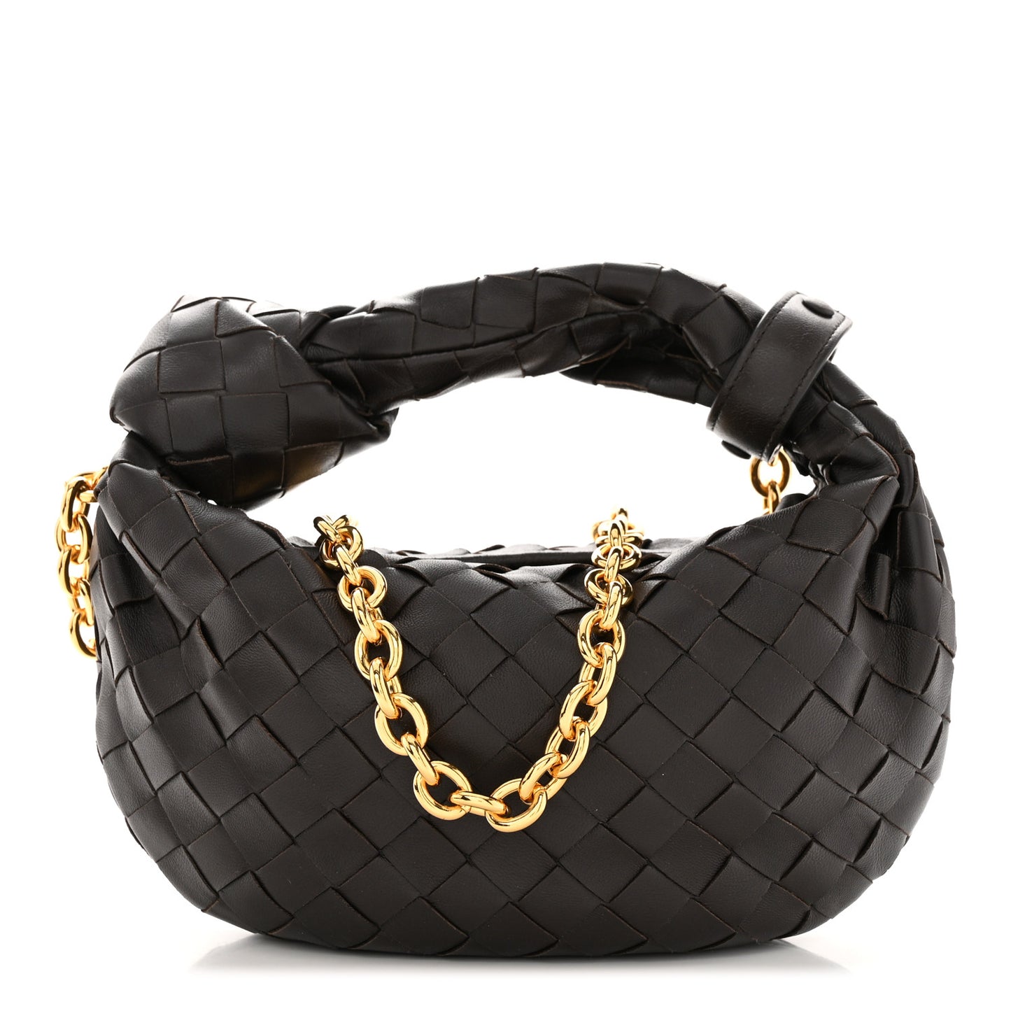 Nappa Intrecciato Mini Chain Jodie Fondant