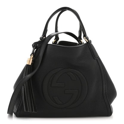 Gucci Pebbled Calfskin Small Soho Shoulder Bag Black 1 of 13