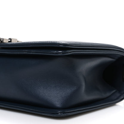 Chanel Calfskin Quilted Medium Boy Flap Dark Navy 10 of 12