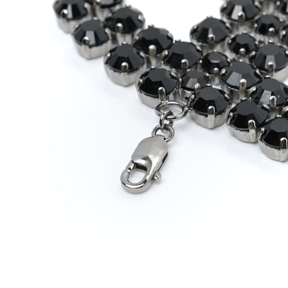 Saint Laurent Crystal Bracelet Black Silver 4 of 5