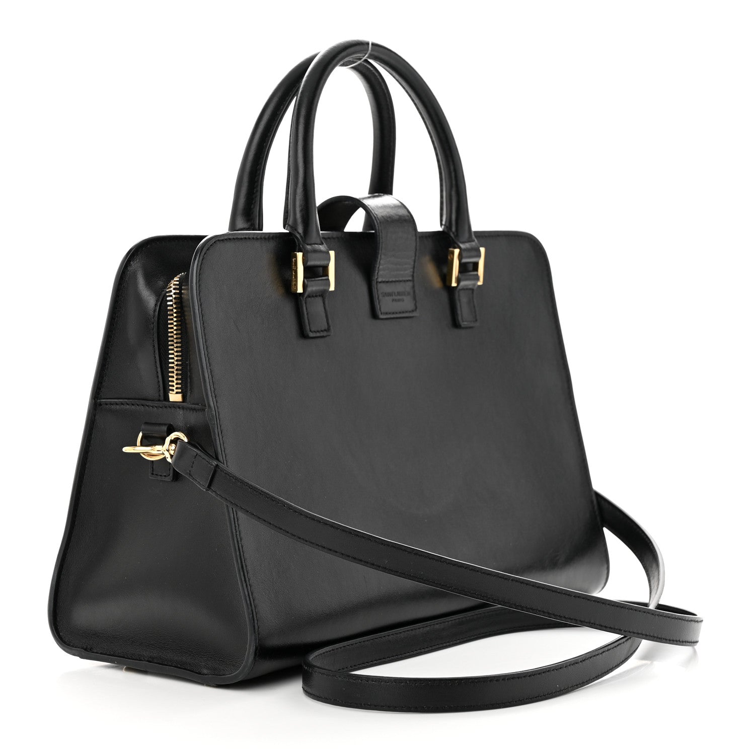 Saint Laurent Smooth Calfskin Small Monogram Cabas Black 3 of 12