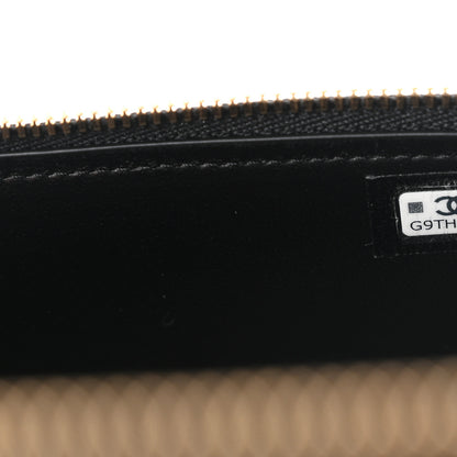 Chanel Calfskin Crocodile Embossed Crococo Small Top Handle Vanity Case With Chain Black 7 of 11