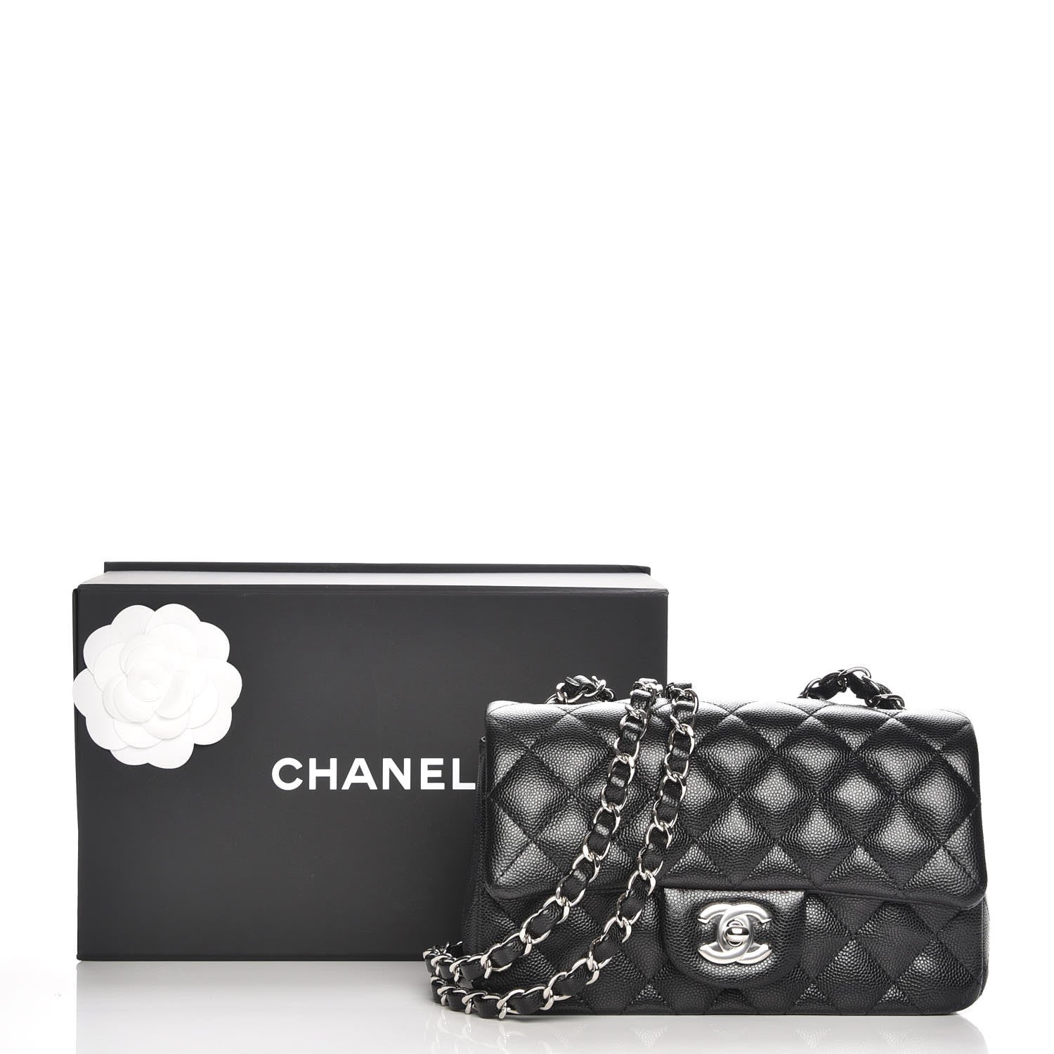 Chanel Caviar Quilted Mini Rectangular Flap Black 8 of 8