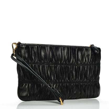Prada Nappa Gaufre Zip Wristlet Nero Black 3 of 7